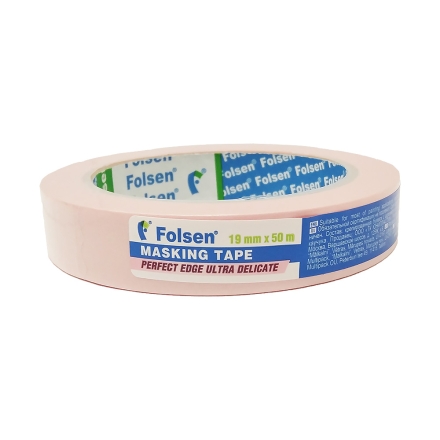 Лента малярная Folsen для Ультра деликатных поверхностей розовая 19 мм 50 м (7 дней)