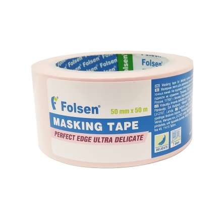Лента малярная Folsen для Ультра деликатных поверхностей розовая 50 мм 50 м (7 дней)