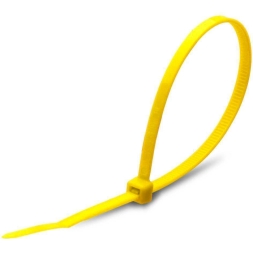Стяжки кабельные нейлоновые Fortisflex КСС 8х400 мм желтые (100шт.)