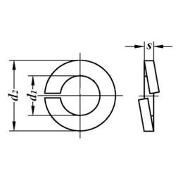 Шайба оцинкованная DIN 127 М6 (20 шт) ГОСКРЕП-подвес (тк=10)