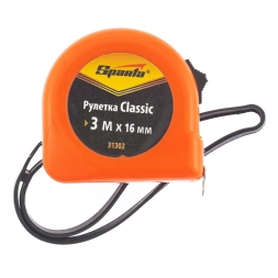 Рулетка Sparta Classic 3 м х 16 мм пластиковый корпус