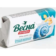 Мыло туалетное ВЕСНА Морские минералы и Соевое молочко 90г