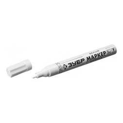 Маркер-краска Зубр МК-750 круглый наконечник 2-4 мм белый
