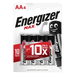 Батарейка алкалиновая Energizer Max AA LR6-4BL 1.5В блистер 4 шт