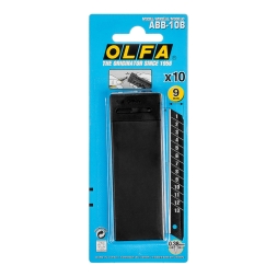 Лезвие OLFA Excel Black сегментированное 9х80х0.38 мм 10 шт OL-ABB-10B