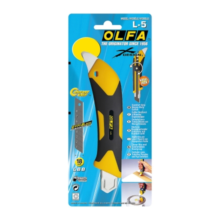 Нож OLFA двухкомпонентный корпус трещоточный фиксатор 18 мм