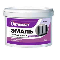 Эмаль для радиаторов Оптимист Е309 белая акриловая 1 кг