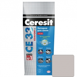 Затирка для швов Ceresit CE 33 Comfort №04 Серебристо-серый 2 кг