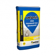 Наливной пол финишный Weber.Vetonit 3100, 20 кг