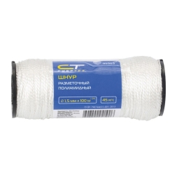 Шнур кручёный капроновый, 2 мм, L 50 м, на катушке, Россия Сибртех