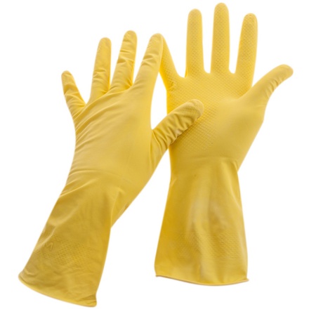 Перчатки Dr. Clean хозяйственные резиновые желтые размер M
