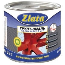 Грунт-Эмаль Zlata защита металла 3 в 1 серая 1,6 кг