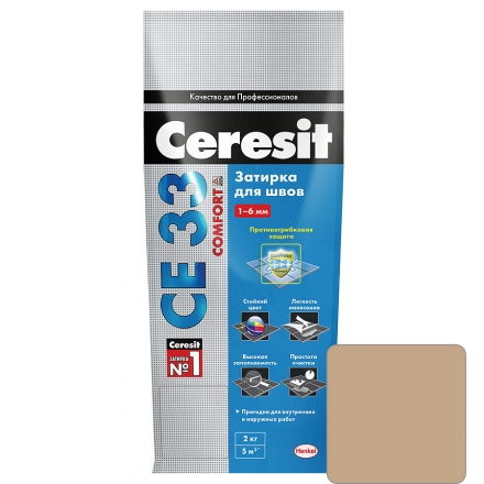Затирка для швов Ceresit CE 33 Comfort №43 Багамы 2 кг