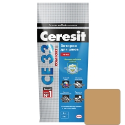 Затирка для швов Ceresit CE 33 Comfort №46 Карамель 2 кг