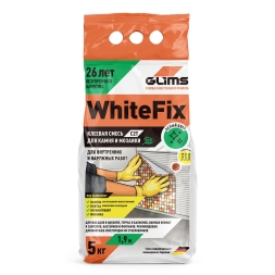 Клей плиточный белый Glims-WhiteFix 5 кг