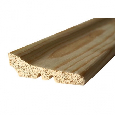 Плинтус деревянный срощенный Евро 2500х14х50 мм