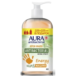 Жидкое мыло Aura Eco Protect Energy антибактериальное 450мл