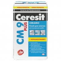 Клей плиточный для внутренних работ Ceresit СМ 9 Plus 25 кг
