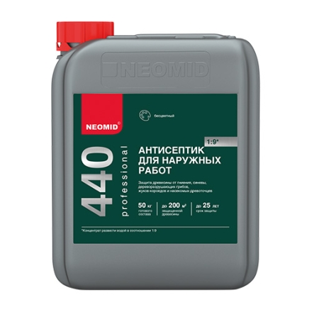 Антисептик для наружных работ Neomid 440 Eco 5 л