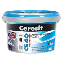 Затирка для швов Ceresit СE 40 Aquastatic №01 Белый 2 кг