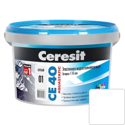 Затирка для швов Ceresit СE 40 Aquastatic №01 Белый 2 кг