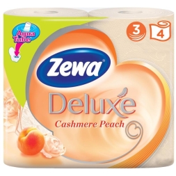 Туалетная бумага Zewa Deluxe Персик трёхслойная 4 рул