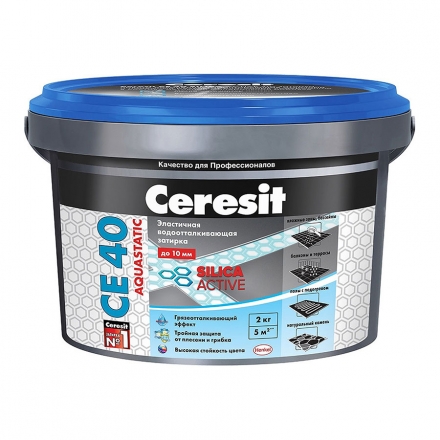 Затирка для швов Ceresit СE 40 Aquastatic №16 Графит 2 кг