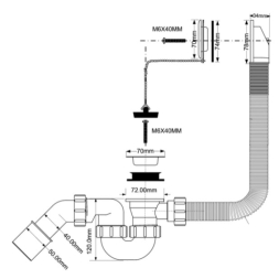 Сифон для ванны McAlpine с пробкой MRB1