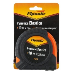 Рулетка Sparta Elastica 10 м х 25 мм обрезиненный корпус