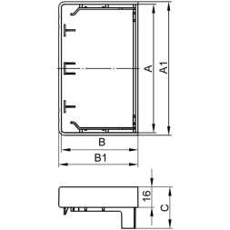 Заглушка DKC In-liner LAN 60х40 для кабель-канала