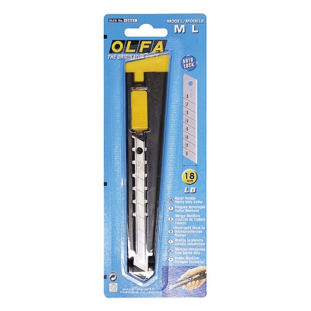 Нож OLFA металлический с выдвижным лезвием автофиксатор 18 мм OL-ML