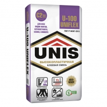 Клей плиточный эластичный Unis Uniflex U-100, 25 кг