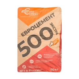Цемент Евроцемент М500 Д0 (ЦЕМ I 42,5 H) 50 кг