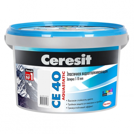Затирка для швов Ceresit СE 40 Aquastatic №07 Серый 2 кг