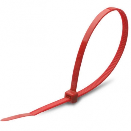 Стяжки кабельные нейлоновые Fortisflex КСС 4х150 мм красные (100шт.)