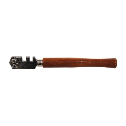 Стеклорез 6-роликовый с деревянной ручкой Политех