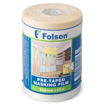 Пленка защитная Folsen с клейкой лентой 0.55х33 м/пог. (5 дней)