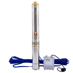 Скважинный насос DWC-4-80, центробежный, диаметр 4&quot;, 1500 Вт, 5700 л/ч, напор 80 м Denzel