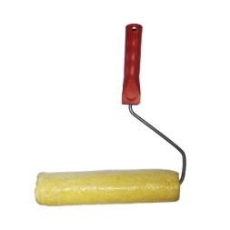 Валик Полиакрил Тканный желтый ворс 9 мм 6х42х250 мм с ручкой