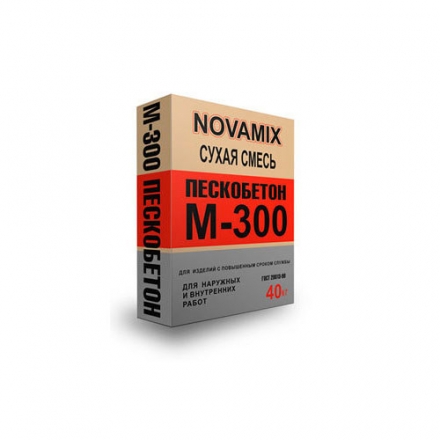 Смесь сухая Novamix Пескобетон М-300, 40 кг