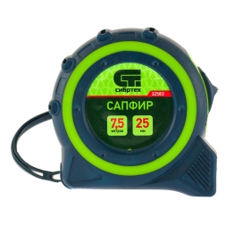 Рулетка Сибртех Сапфир двухкомпонентный корпус 7.5 м х 25 мм