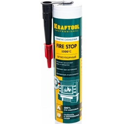 Герметик силикатный Kraftool Fire Stop огнеупорный черный 300 мл