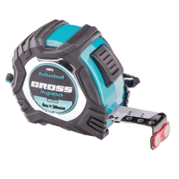 Рулетка Gross Magnetisch 5 м х 25 мм обрезин. корпус, магнитный зацеп